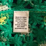 New in NWT Floral Crochet Lace Cropped Tank Top Kelley Green Size S/M Photo 9