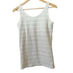 KicKee Print Luxe Bamboo Fresh Air Road Trip Teal Stripe Nursing Tank Top Medium Blue Photo 2