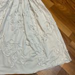 NWOT Size Small White Ruched Gathered Top Ribbon Fabric Design Strapless Dress Photo 5