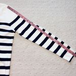 Lands' End Button Down Stripe white and blue Cardigan 100% Cotton Size M Photo 3