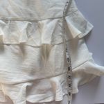 Selfie Leslie  White Moonlit Moment Ruffle Lace-Up Dress White Size X-Small NWT Photo 5