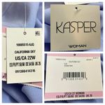 Kasper  New Dress Pants Straight Leg Flat Front Sky Blue Women’s Plus Size 22W Photo 10