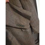 Saddlebred  Brown Herringbone Blazer, Men's 42L Sport‎ Coat, Two Button Jacket Photo 5