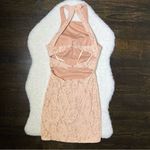 City Studios City Studio Cream Lace Halter Neck Mini Dress Photo 6