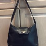 Liz Claiborne Vintage Elegant Black Leather Shoulder Bag Photo 0