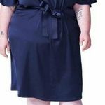 Universal Standard Becca Half Tie Dress in Navy Sz 22 24 Photo 0