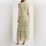 Hutch NEW Plunge V Neck Tiered Tulle Sky Floral Gown Dress sz 14 Photo 1