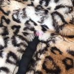 Faux Fur Leopard Reservable Vest Tan Size 6 Photo 11