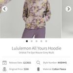 Lululemon  All Yours Hoodie Orbital Tie Dye Mauve Grey Multi Photo 6