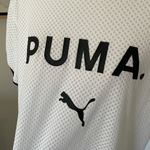 Puma White Short Sleeve Flowy Athletic Top Photo 3