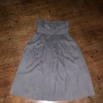 J Crew silk gray strapless semi formal layered mini dress Size 10 Photo 0