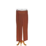 Abound  Womens Ribbed Pull On Lettuce Hem Wide Leg Pants Rust Size M NWT Neutral Photo 1