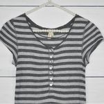 We The Free  | Gray Striped Button Blouse Size P/S Top Photo 3