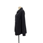 Athleta  Retroplush Shirt Jacket in Black Shacket Size Large‎ Photo 6