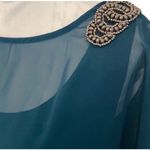 R & M Richards R & M‎ Richards Dress 14 Sheer Top Stretch Cruise Wedding Party Cocktails Photo 3