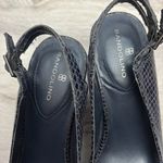 Bandolino Blue Snakeskin Print Double Buckle Sling Back 3" Block Heels Size 7.5M Photo 6