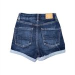 American Eagle  Curvy Hi-Rise Shortie Jean Shorts Dark Wash Distressed Women’s 00 Photo 2