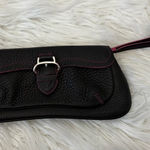 Cole Haan  Black Leather Wristlet with Buckle Detail Y2K Photo 0