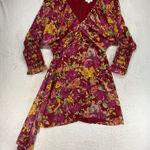 LPA Revolve Cassia Floral Mini Dress Long Sleeve Smocked Cuffs Party Dress Sz S Photo 0