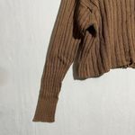 American Eagle  Outfitters Cropped Sweater Women's XS‎ Brown Knitted Pullover Photo 4