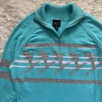 Nils Women's Big Sky Sweater 1/4 Zip Pullover Long Sleeve Blue Silver M Size M Photo 3