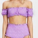 Charlie Holiday  Off the Shoulder Purple Daisy Bikini Photo 0