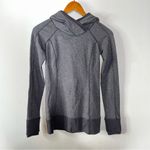 Lululemon Think Fast Hoodie Heathered Herringbone Heathered Black Size 2 Photo 3