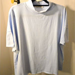Free People We the Free Fearless Mock Neck Top Iced Water Blue Large Photo 0