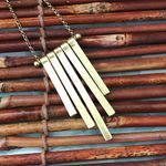 J.Crew  Long Necklace Gold Tone & Rhinestone Sparkle Photo 3