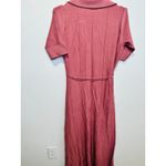 ADAM LIPPES COLLECTIVE Pink Knit Collared Neckline Tie Waist Dress Size Large Photo 4