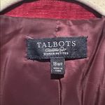 Talbots Women’s Merlot red corduroy blazer size 18wp Photo 1