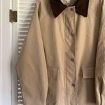 Maeve Anthropologie Heritage Trench Coat Tan Size Large Contrast Collar Brown Photo 3