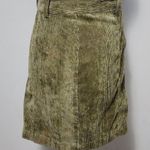 FAVLUX olive corduroy snap front mini skirt size small Photo 1
