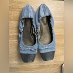 Brunello Cucinelli Suede Monili Cap-Toe Ballerina Flats slate blue Women’s Sz 40 Photo 1