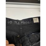 We The Free  Womens Shorts‎ Size 25 Black Buttonfly Distressed Black Denim Jean Photo 2