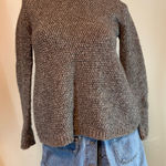 Massimo Dutti  ITALIAN YARN MADE IN TURKEY SWEATER TAN CREAM METALLIC SMALL Photo 0