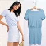 Free People Beach Blue Happy Hour Mini Dress Womens Sz Small Stretch Ribbed New Photo 1
