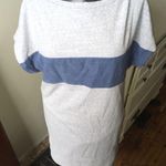 Athleta gray with blue stripe L jersey T-shirt dress Photo 0