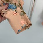 BANJUL  Floral Print Puff Sleeve Cropped Top Peasant Coquette Size Small Photo 7