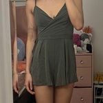 Abercrombie & Fitch NWOT abercrombie hunter green faux wrap romper Photo 1