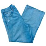 Pistola Loretta Wide Leg Jeans Light Gaze Blue Wash Size 28 High Rise Distress Photo 2