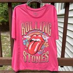 The Rolling Stones UK Tour 1971 Music Pink Casual Graphic T-Shirt,Womens|Sz:XXL Photo 9