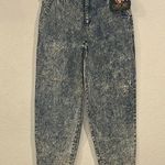 Cherokee NWT vintage deadstock acid washed tapered baggy jeans 80’s 10 Photo 0