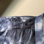 Pilcro  Anthropologie Tie Dye Button Down Shirt Shades of Blue Long Sleeve Medium Photo 7