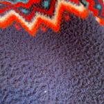 Lands' End  Women’s XL Extra Large Red & Blue Fair Isle Crewneck Fleece Sweater Photo 6