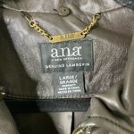 a.n.a . Dark Brown 100% Leather Coat Large Photo 1