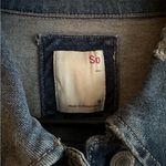 SO Women’s Blue Jean Jacket, Classic Oversized Denim Photo 2