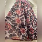 VTG 90s Purple Lace & Floral Roses Mid Photo 5