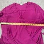 Everleigh Purple Wrap Drape Blouse Women's 2XL High Low Long Sleeve V Photo 7