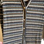 NWT Coin 1804 Long Striped Duster Cardigan Green Size M Photo 3